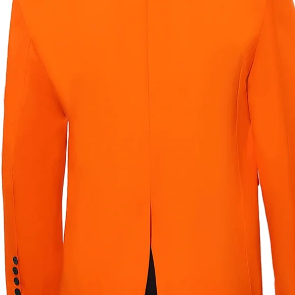 Vibrant Orange Men's Blazer - Picture 6 of 6
